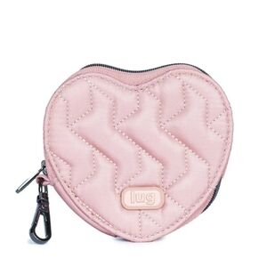 NWT Lug Heart Pouch Bag Charm In Popular Sold-out Blush Pink